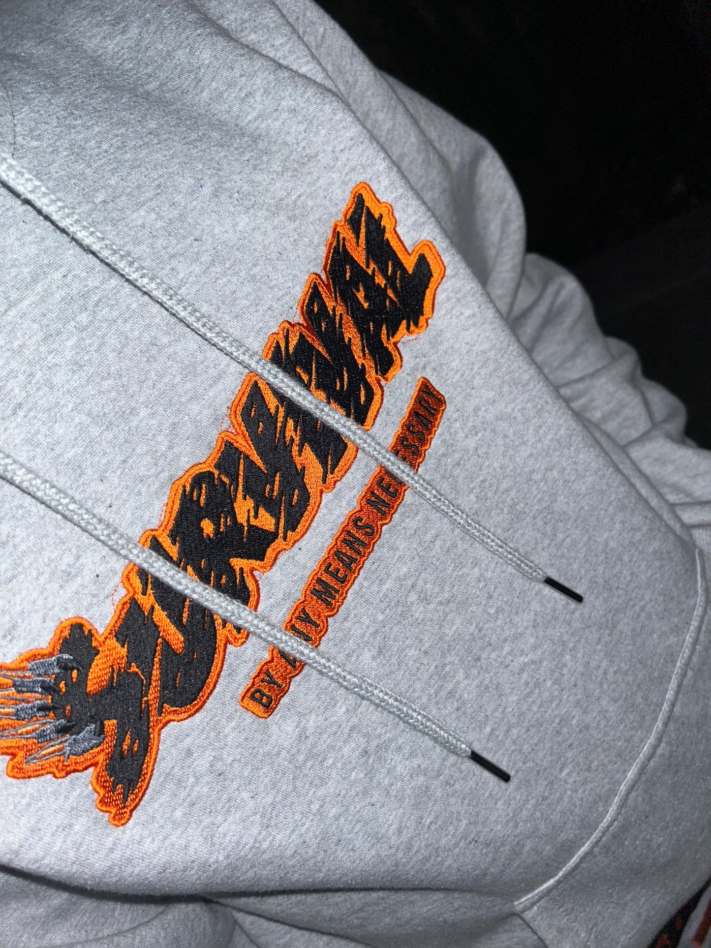 Sunset orange tracksuit set (grey)