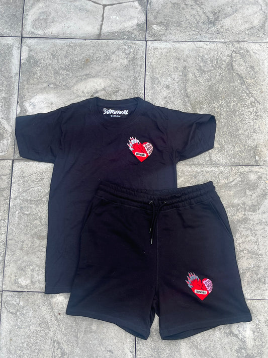 Broken heart short set