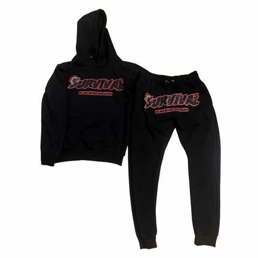 Fierce red tracksuit(hooded)